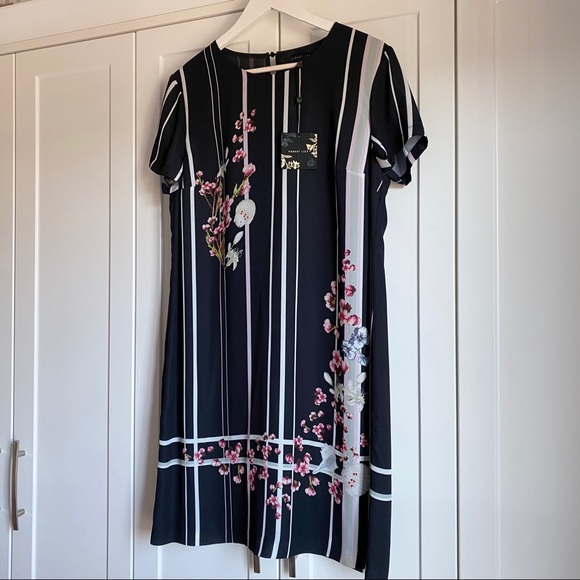 NWT Forest Lily Floral Shift Dress - Picture 5 of 8
